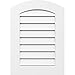 Ekena Millwork GVPAR24X4201SF Arch Top Surface Mount PVC Gable Vent, 24"W x 42"H, Factory Primed White