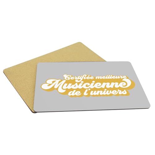 Sets de table liège musique napperons gris grand format aux finitions soignées