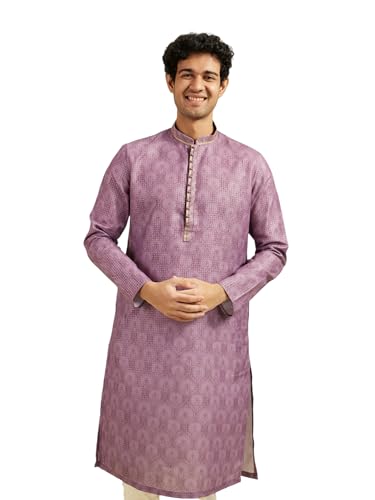 Image of DIWAS BY MANYAVAR Men's Cotton Blend Printed Kurta (1pc)