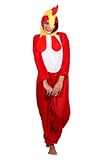 Matissa Adult sized Animal costumes Unisex Pajamas Fancy Dress outfit Cosplay (Red Rooster)