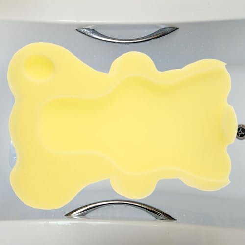 Image of Totority Baby Bath Mat Soft Sponge Cushion for Newborns Non-Slip Bath Pad Support for Infant Bathtub and Sink 19X12 Inch Breathable Baby Sponge Cushion
