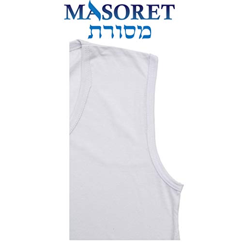Set: Pair of Kosher Tzitzit Undershirt, 100% Cotton Fabric Comfortable Quality, Sweat Free T-Shirt Tzitzis Vest3