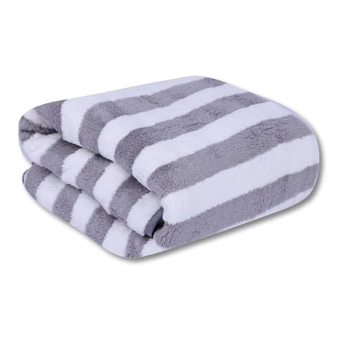 Image of MJN Microfiber Bath Towel Strip - Large 70x140 cm, Extra Soft Plush, Quick-Dry, High Absorbency Bath Towel (Grey)