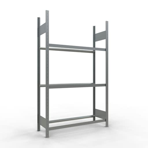 PROREGAL Reifenregal | Grundregal | HxBxT 200x120x40cm | 3 Ebenen | Fachlast 150kg | Verzinkt | Reifenständer Garagenregal