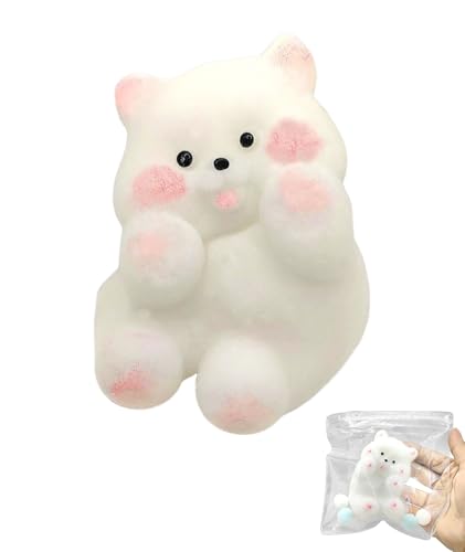 Image of Taba Squishy, Squishy, Squishy Stress Relief Funny Novelty Cute Animals Stress Relieving Fidget for Boys Girls Birthday Party Gifts Anxiety&Relaxation for Kids Teenage (White)