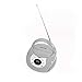 RipTunes CD player Boombox- Portable silver Aux-In CD Boombox, AM/FM Radio For Assured Amusement