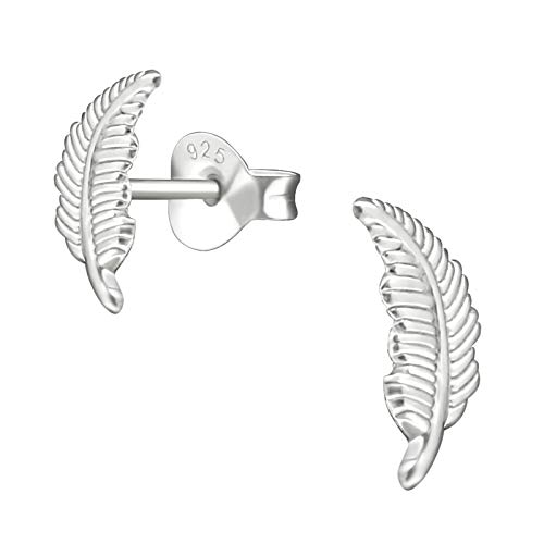Monkimau Kinderohrringe Feder Ohrstecker aus 925 Sterling Silver echt Silber Cover