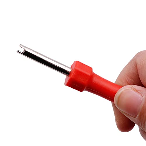 Image of lasenersm 6 Pieces Valve Core Remover Valve Remover Core Tool Valve Core Removal Tool Single Head Valve Remover Installer Repair Tool Tire Valve Stem Core Remover with Plastic Handle, Multicolor