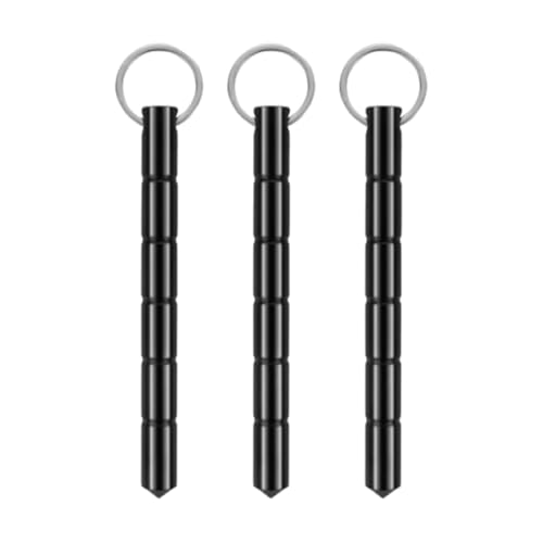 3 PCS Safety Keychain Set, Aluminum Tactical Keychain with Glass Breaker Tip for Car Emergency & Personal Safety - Compact Key Ring Accessory for Women & Men