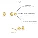 14k Yellow Gold Ball Stud Earrings with Secure Screw-backs (3mm)…