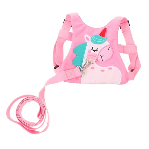 Toddmomy Anti Lost Backpack Harness with Leash Leash for Harness with Leash Walking Assistant Harness Backpack with Leash Polyester Pink