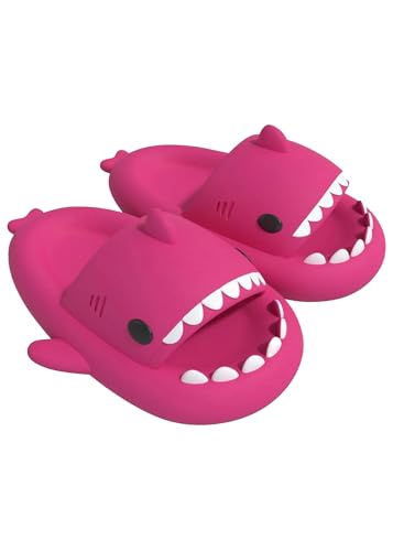 Hai Badeschuhe Haifisch Badeschlappen rutschfest schnell trocknend bequem mit Haifisch-Design (Gr. 3443) (Pink 04 EU Schuhgrößensystem Erwachsene Damen Numerisch (von/bis) M 42 43)
