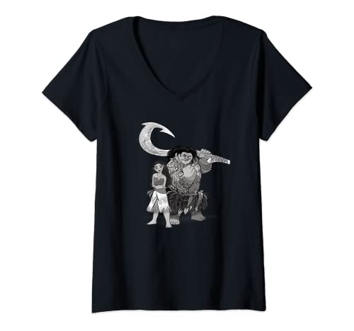 Mujer Vaiana Maui Vaiana Sketch Camiseta Cuello V