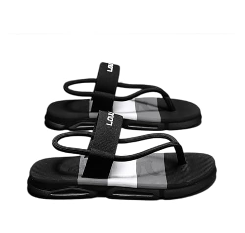 Dual-Purpose Men's Sandals Outdoor Leisure Beach Shoes with Thick Anti-Slip Sole (Black, Adult, Men, 6.5, Numeric, US Footwear Size System, Medium)