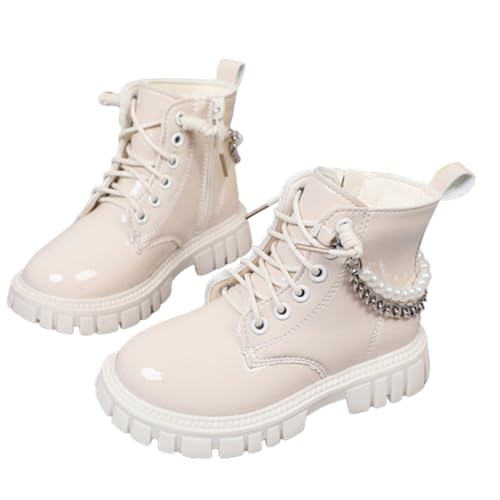 Bottes en cuir souple pour fille avec détails de perles et finitions haut de gamme