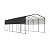 ALEKO Galvanized Steel Carport and Canopy Shelter (12x30x9.6)