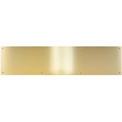 Don-Jo CPG Products - Metal Aluminum Kick Plate - 3/64-inch Thick - Choose The Height and Width for Your Door (Brass Tone, 6'' X 34'') (90-681012KP) Cover