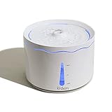 Krdem Ultra-Quiet Pet Water Fountain for Cats Dogs, Upgraded Healthy TA Intelligent Dry Burning...