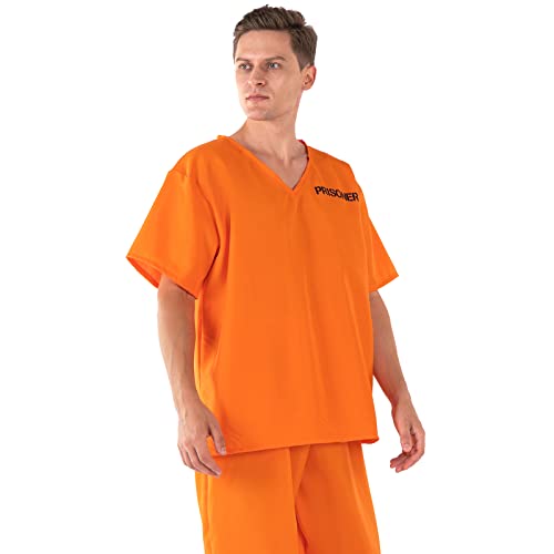 Disfraz Completo de Prisionero Naranja Talla Large miniatura 5