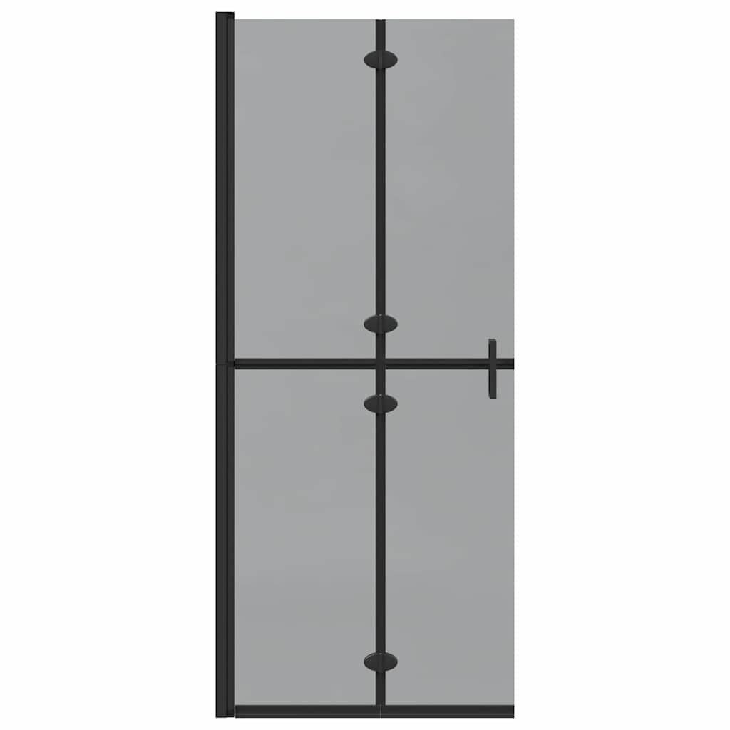 Ścianka prysznicowa Walk-In czarna z aluminium i szkła hartowanego, 80 x 6,5 x 190 cm, składana, do łazienki, ochrona przed pryskaniem, bez barier, zajmuje mało miejsca, do nowoczesnej
