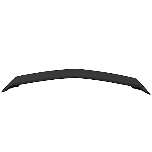 IKON MOTORSPORTS, Trunk Spoiler Compatible with 2016-2019 Cadillac ATS-V, V Style Unpainted Black ABS Plastic Rear Deck Wing