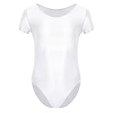 YiZYiF Herren Body Einteiler Unterwäsche Kurzarm Bodysuit High Cut Männerbody mit Reißverschluss Slim Fit Muskel Shirt Overall Unterhemd Weiß_E XL
