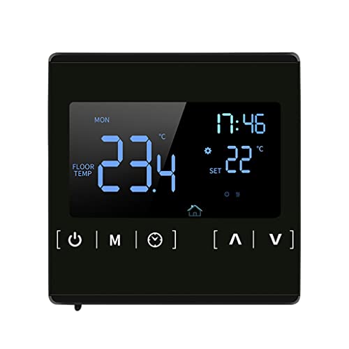 LCD Touchscreen Thermostat Programmable Electric Floor Heating System Thermoregulator Temperature Controller (As Shown 1)