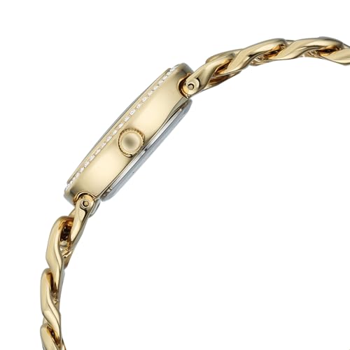 Image of Titan Raga Spotlight with Quartz Analog Blue Dial Gold Brass Strap Watch for Women - 95429YM01