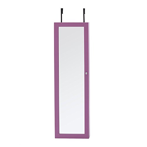 FirsTime & Co. Mirrored Jewelry Armoire, Purple