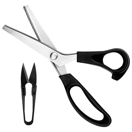 Elsrantor stoffschere schneiderschere stoffschere scharf fadenschere zickzackschere zickzack schneiderschere fadenschneider mit Komfortgriff für Schneiden Kleidung Nähen Basteln