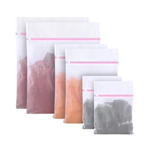 Kit 6 Sacos Para Lavar Roupa Máquina De Lavar Saquinho Para Roupa...