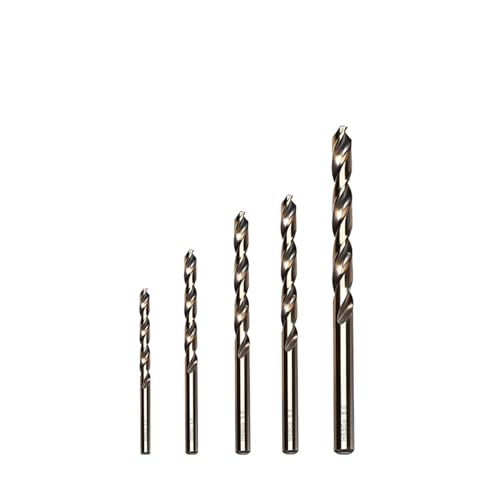 Cobalt Drill Bits for Metal M35 Metal Drill Bits for Hard Steel 135 Split Point for Fast No-Slip Drilling 5 Pieces Basic DIY Set with Storage Case 3.0 4.0 5.0 6.0 8.0mm