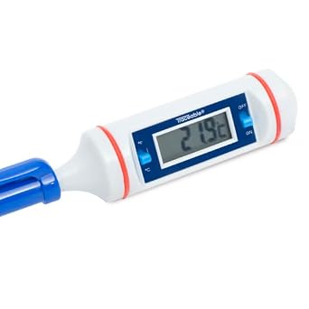 Traceable Digital Pocket Thermometer with Calibration, 302F; 8 Long-Stem