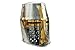 Szco Supplies 14” Decorative Barrel Brass Helm Crusader Helmet (910902)