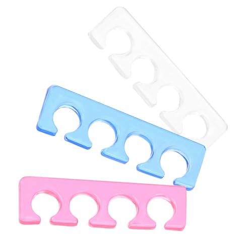 DEARMAMY 3Pcs Nail Separators for Manicure Flexible Toe Spacers for Nail Polish Durable Silicone Finger Dividers and Accessory