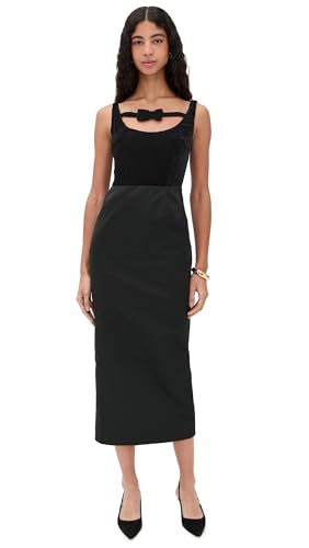 Damaris Bailey Womens Amelie Velvet Dress Black Velvet L