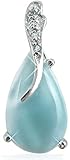 Sterling Silver Larimar Pendant (BTS-NP9727/LR/SBT/R)