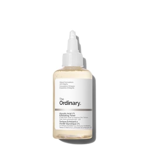 The Ordinary Glycolic Acid 7% Exfoliating Toner, Brightening and Smoothing Daily Toner for More Even-Looking Skin Tone