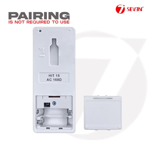 Image of 7SEVEN Compatible AC Remote for Hitachi Split AC and Window Air Conditioner The Model of Remote Control is 168D, Exact Match with Original Remote No Pairing Required use New AAA Alkaline Battery.