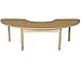 Wood Designs HPL2476HCRC29 Half Circle High Pressure Laminate Table with Hardwood Legs44; 29 in.