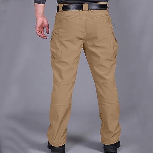 Muscularfit Mens Pants Big and Tall Multi Pockets Buckle Zipper Cargo Pant Causal Loose Solid Sports Trousers Trendy Clothes4