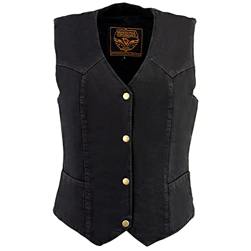 Image of Milwaukee Leather Women's Premium Denim Motorcycle Rider Vest | MDL