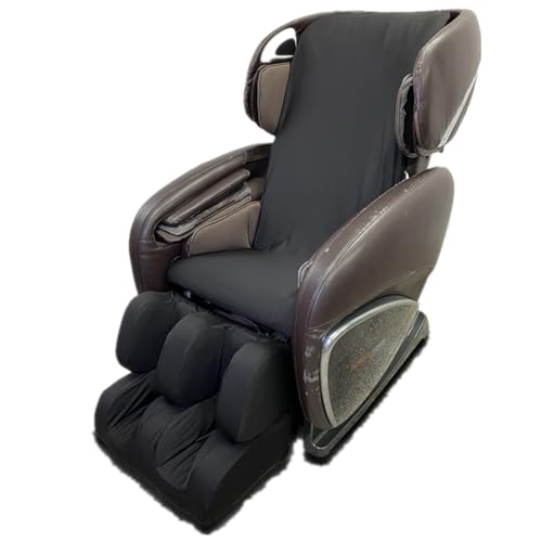 Massage Chair Cover - Full Body Shiatsu Zero Gravity Recliner Dust Protection Covers, Washable Stretch Fabric Universal Slipcovers, Black, Body+Foot
