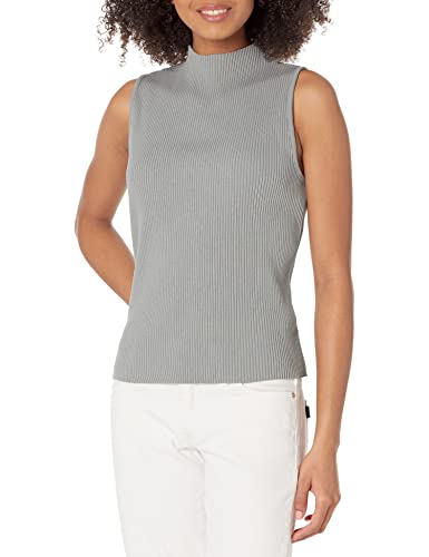 Image of Vince Womens Slvls Ribbed Mock Nk