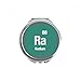 Ra Radium Checal Element Science Hand Compact Mirror Round Portable Pocket Glass