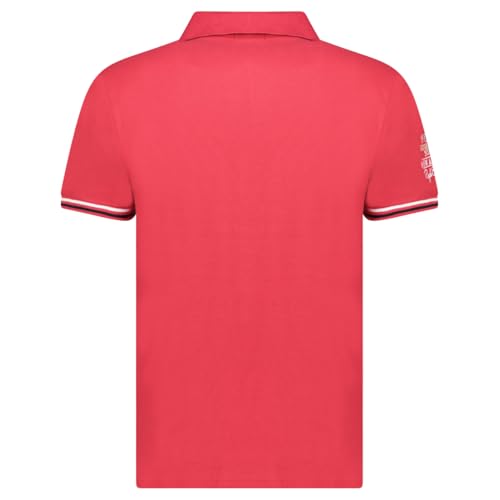 Polo homme Geographical Norway avec détails logo brodés et col contrasté