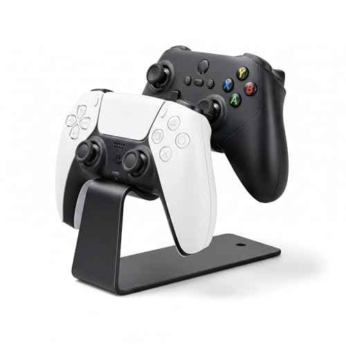 KAIXUANMAN コントローラー スタンド 金属 おしゃれ ゲームコントローラー収納ラック switch 2 プロコン スタンド 省スペース コンパクト 安定性 滑り止め 2台同時収納 ブラック