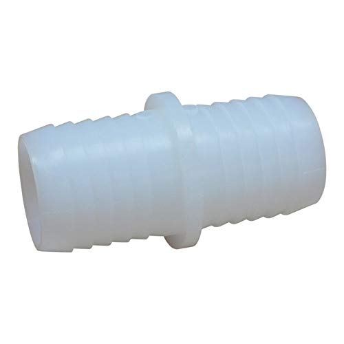 Plastic Straight Connector/Hose Joiner with Barbed Ends, Boat Hose Connector (2, 1/2")