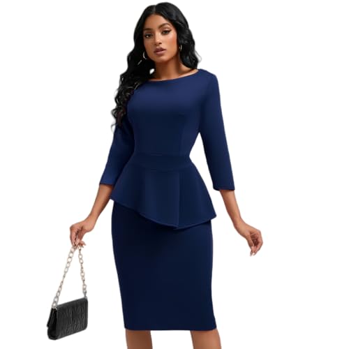 Women's Long Sleeve Stretch Sexy Curvy Club Party Dress Dress3