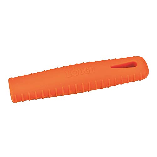 Image of Lodge Silicone Hot Handle Holder - Dishwasher Safe Hot Handle Holder Designed for Lodge Carbon Steel Pan Products - Reusable Heat Protection Up to 500 - Orange,7 inch (Pack of 12)
